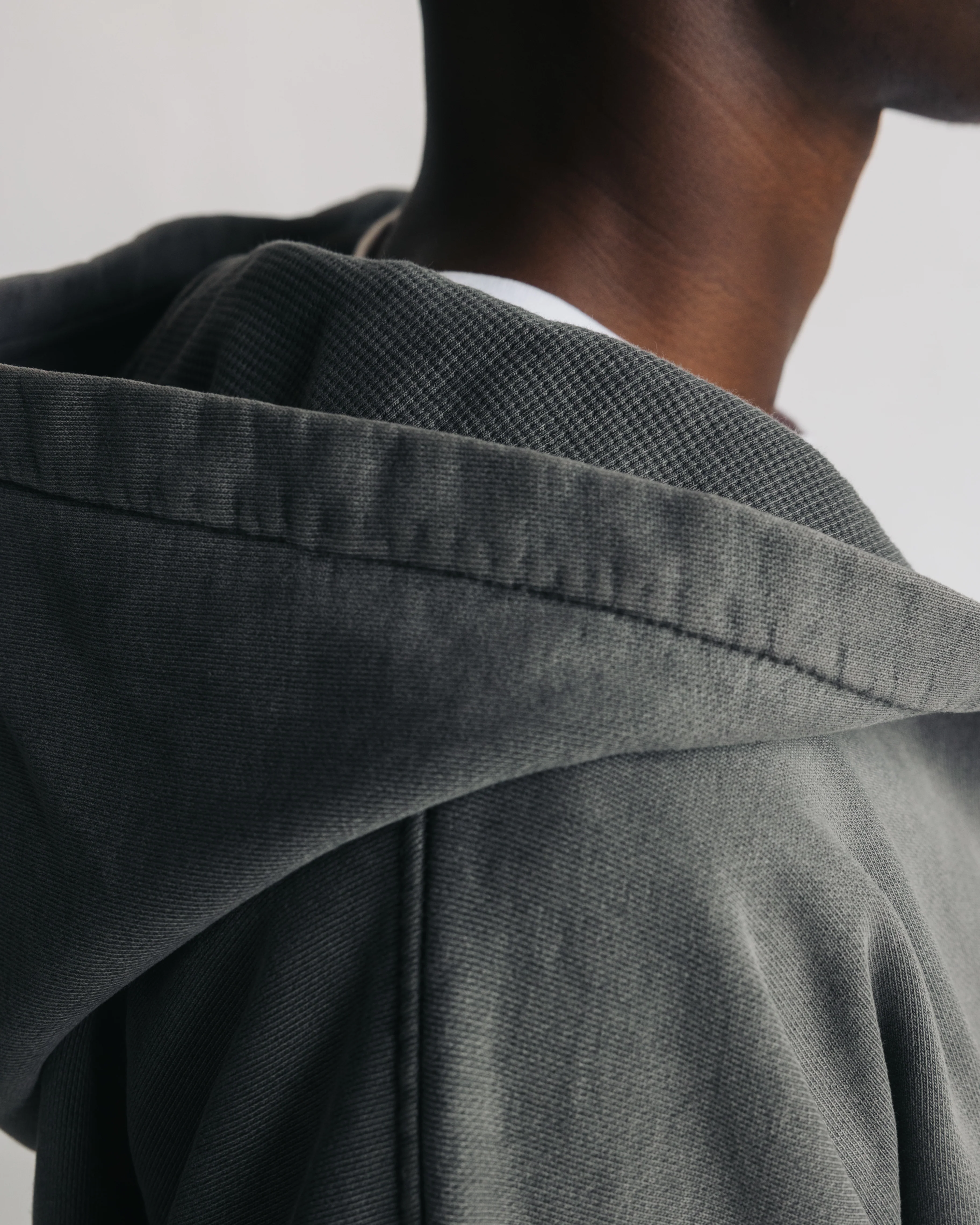 Thermal Lined Zip Hoodie - Vintage Grey - Image 8