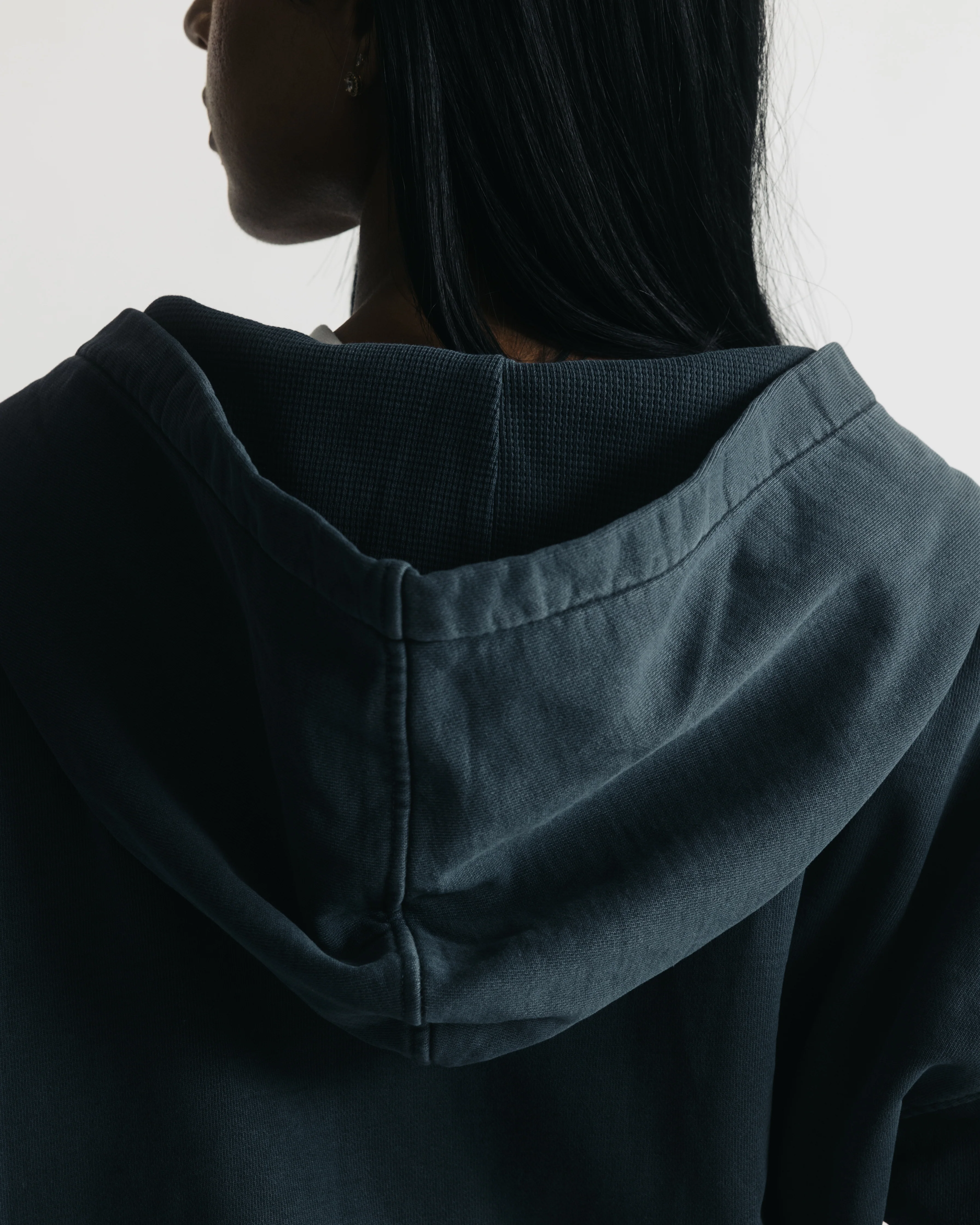 Thermal Lined Zip Hoodie - Vintage Navy - Image 3