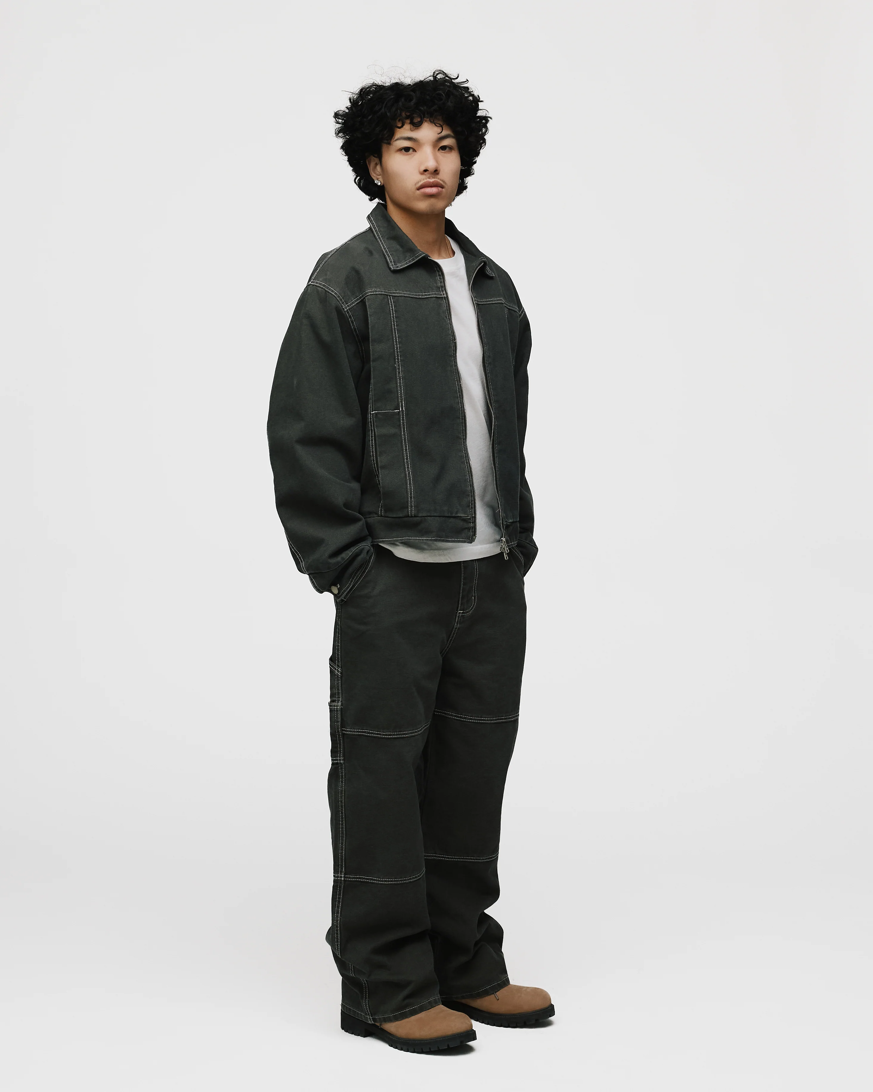 Workwear Jacket - Washed Grey - Image 5