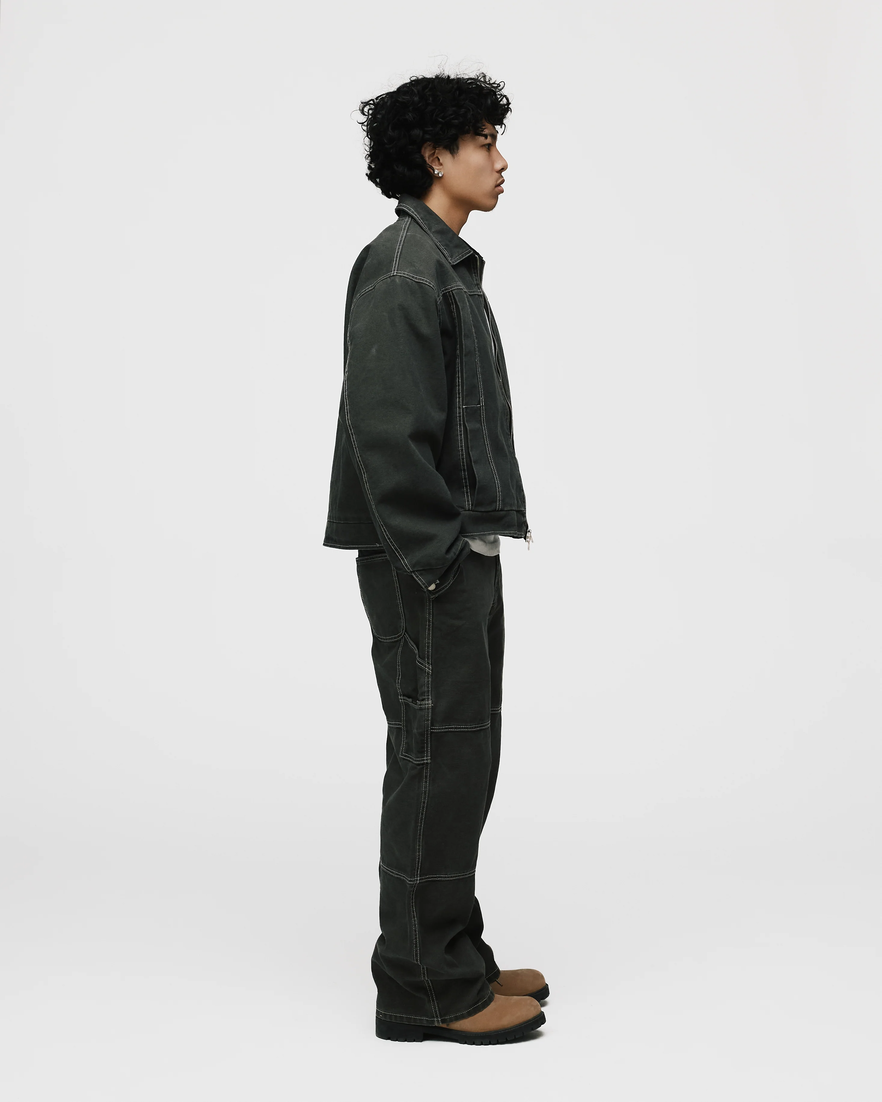Workwear Jacket - Washed Grey - Image 6